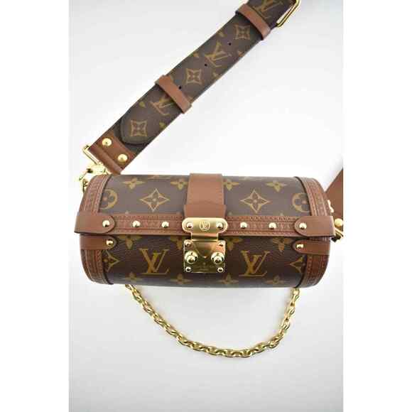 Louis Vuitton Papillon Trunk Brown Monogram Chain Crossbody Shoulder Bag M57835 - Picture 4 of 12